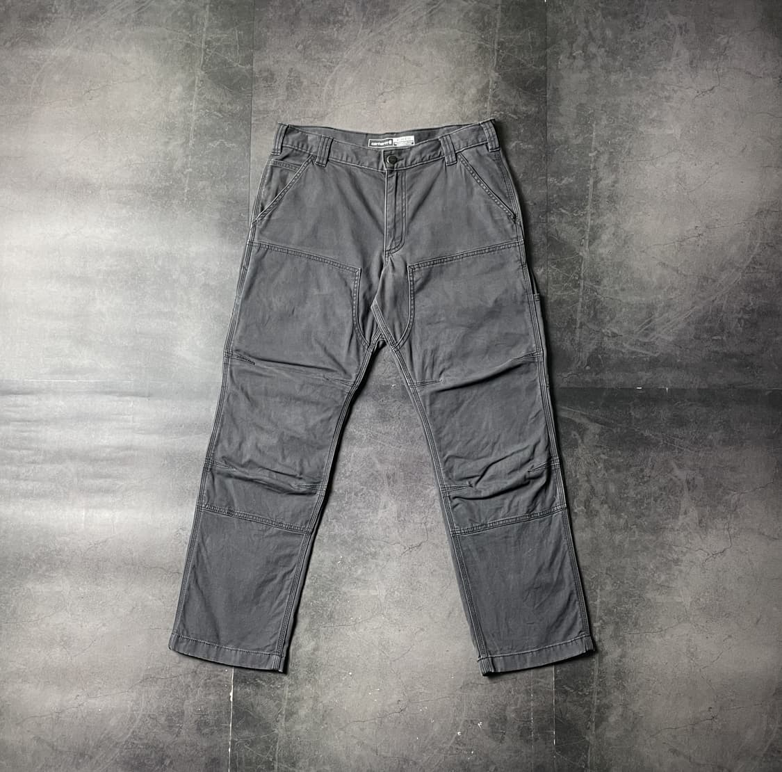 CARHARTT 칼하트 빈티지 그레이 더블니 워크 팬츠 A00820 상품이미지1
