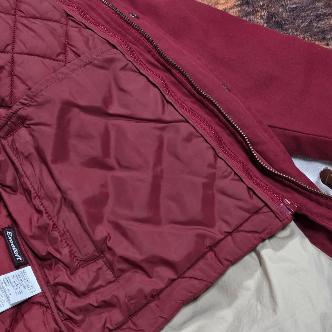 노스페이스 버건디 누빔 야상점퍼  상품이미지9