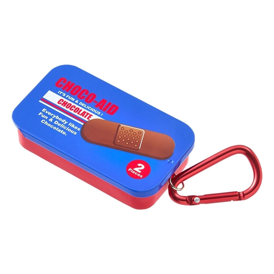CHOCO-AID 반창고 모양 초코 카라비너 틴케이스 새상품 상품이미지1