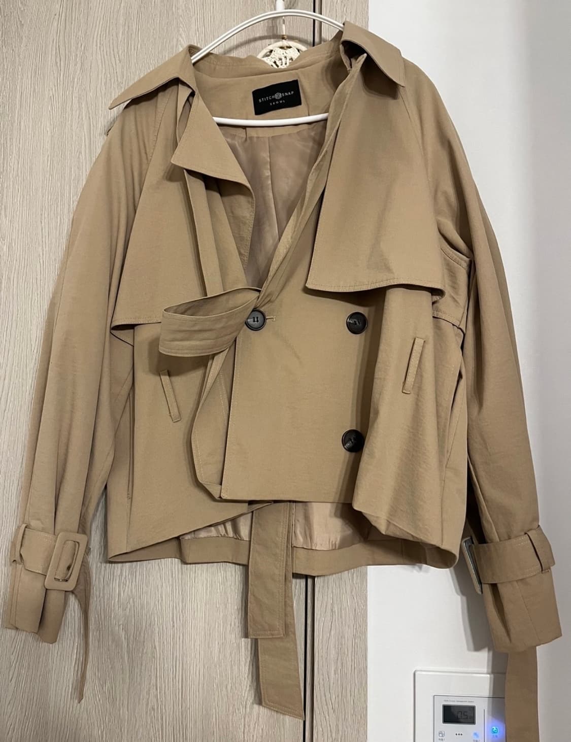 빈티지 숏 크롭 트렌치코트 상품이미지1