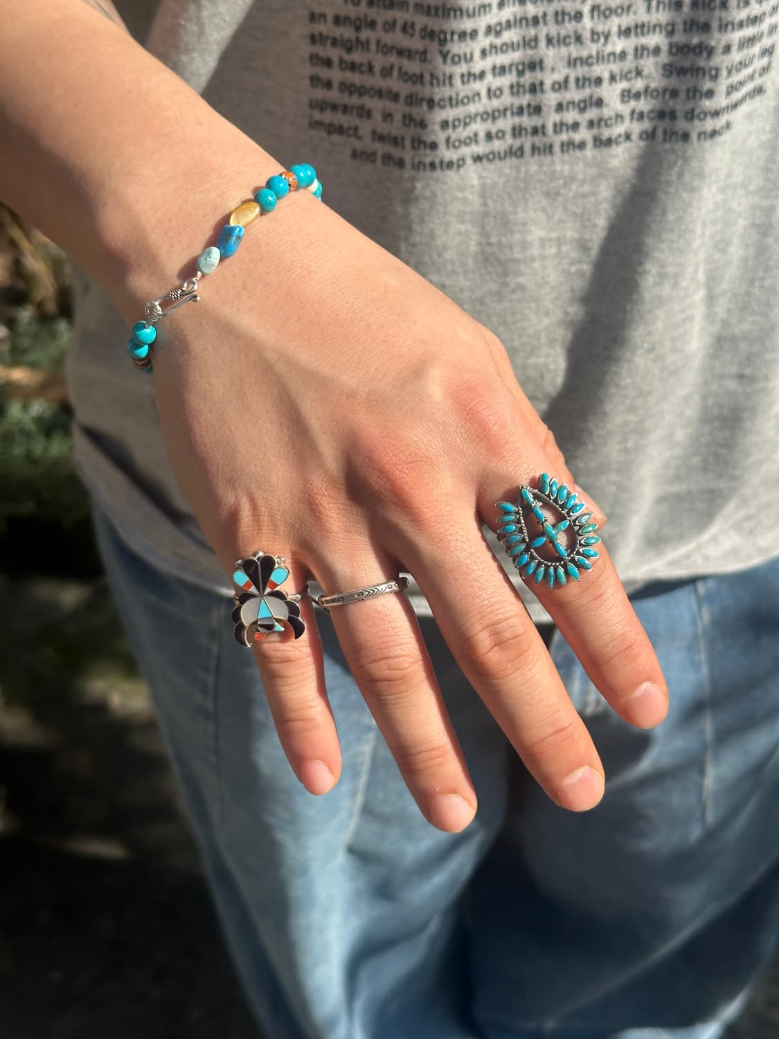 Musta Turquoise & Artisan Bead Bracelet 상품이미지5