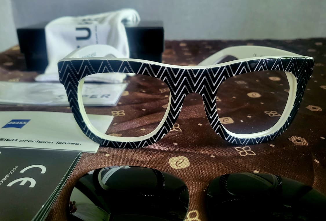 (미사용 새제품) SUPER  슈퍼 블랙&화이트 선글라스 상품이미지1