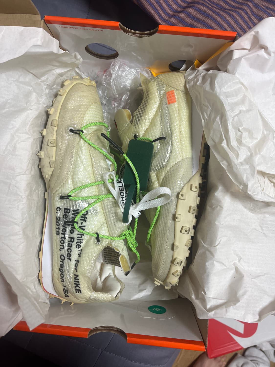 (W) 나이키 x 오프화이트 와플 레이서 화이트 260 상품이미지2