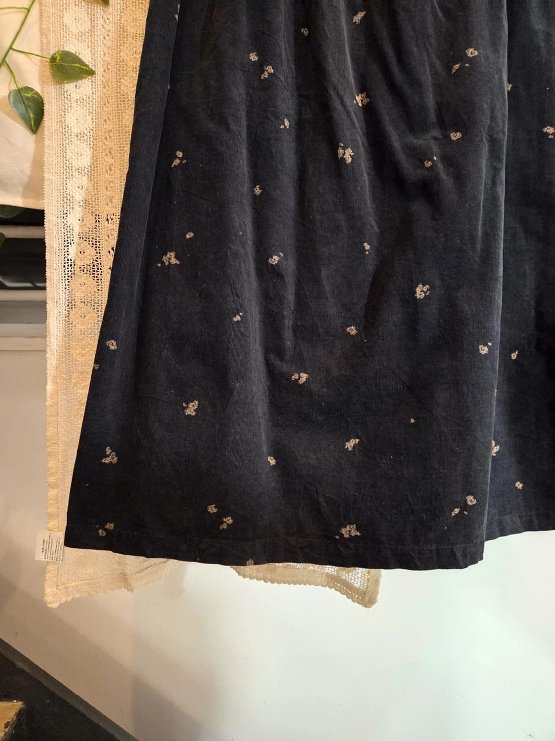 빈티지 코듀로이 잔꽃 롱스커트 상품이미지5