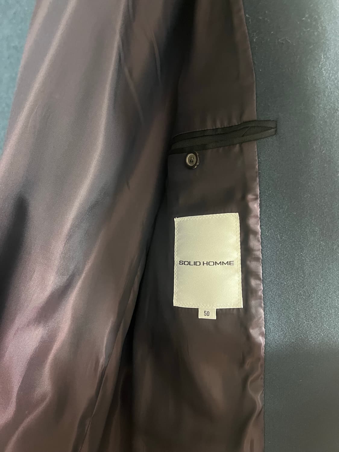 솔리드옴므 다크그린 캐시미어 코트 50 상품이미지4