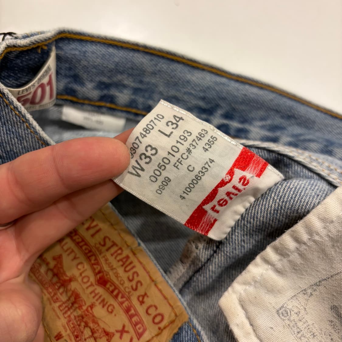 [33x34] 리바이스 501 데님 팬츠 청바지 C421 상품이미지9