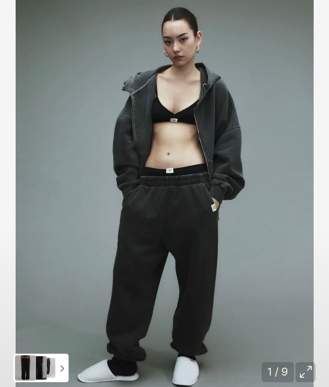 글로니 G CLASSIC WASHED 조거팬츠 (차콜) 상품이미지1