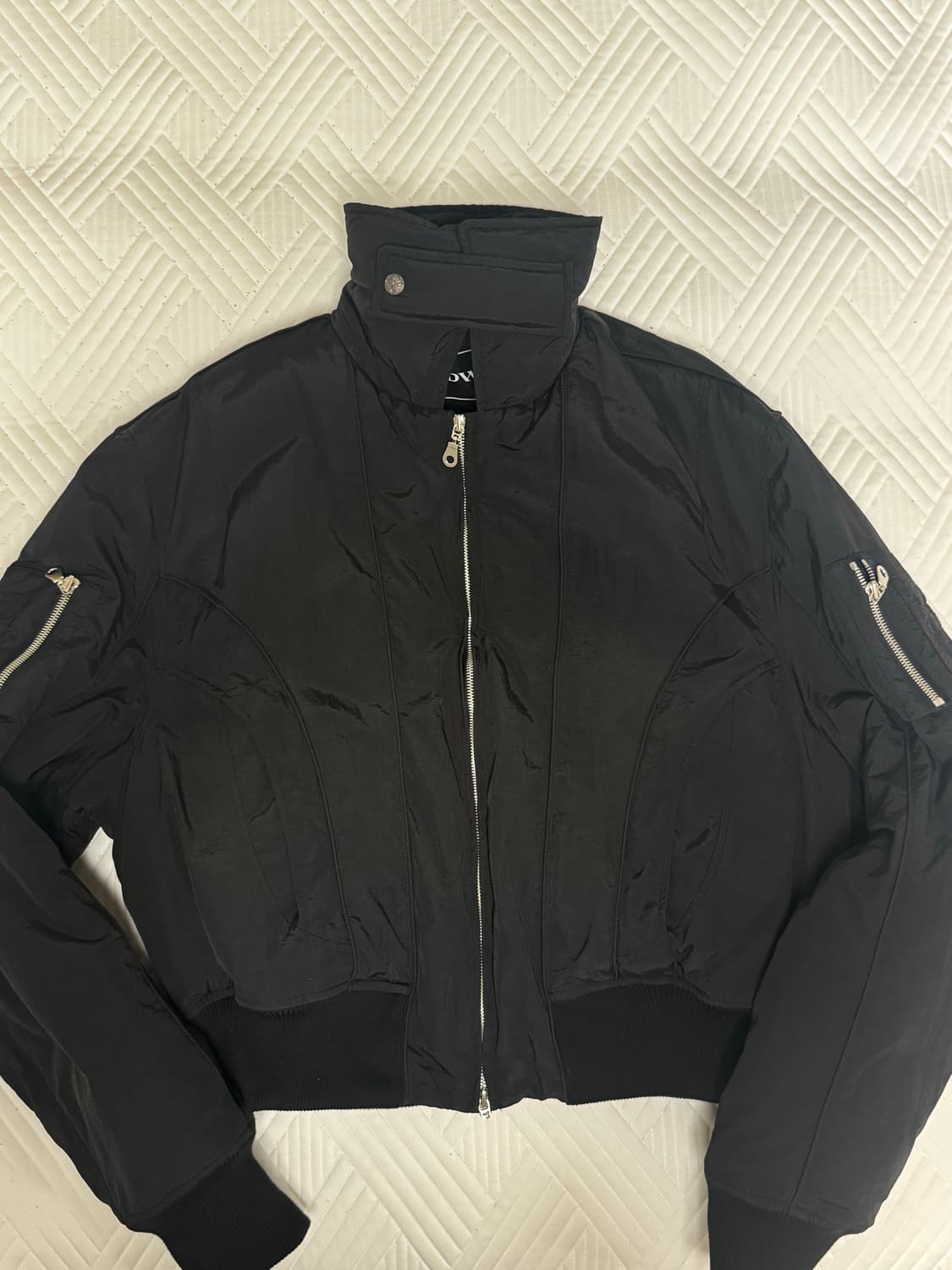 IDWS 아이돈워너셀 솔리드 하이넥 봄버 자켓 1사이즈 상품이미지3