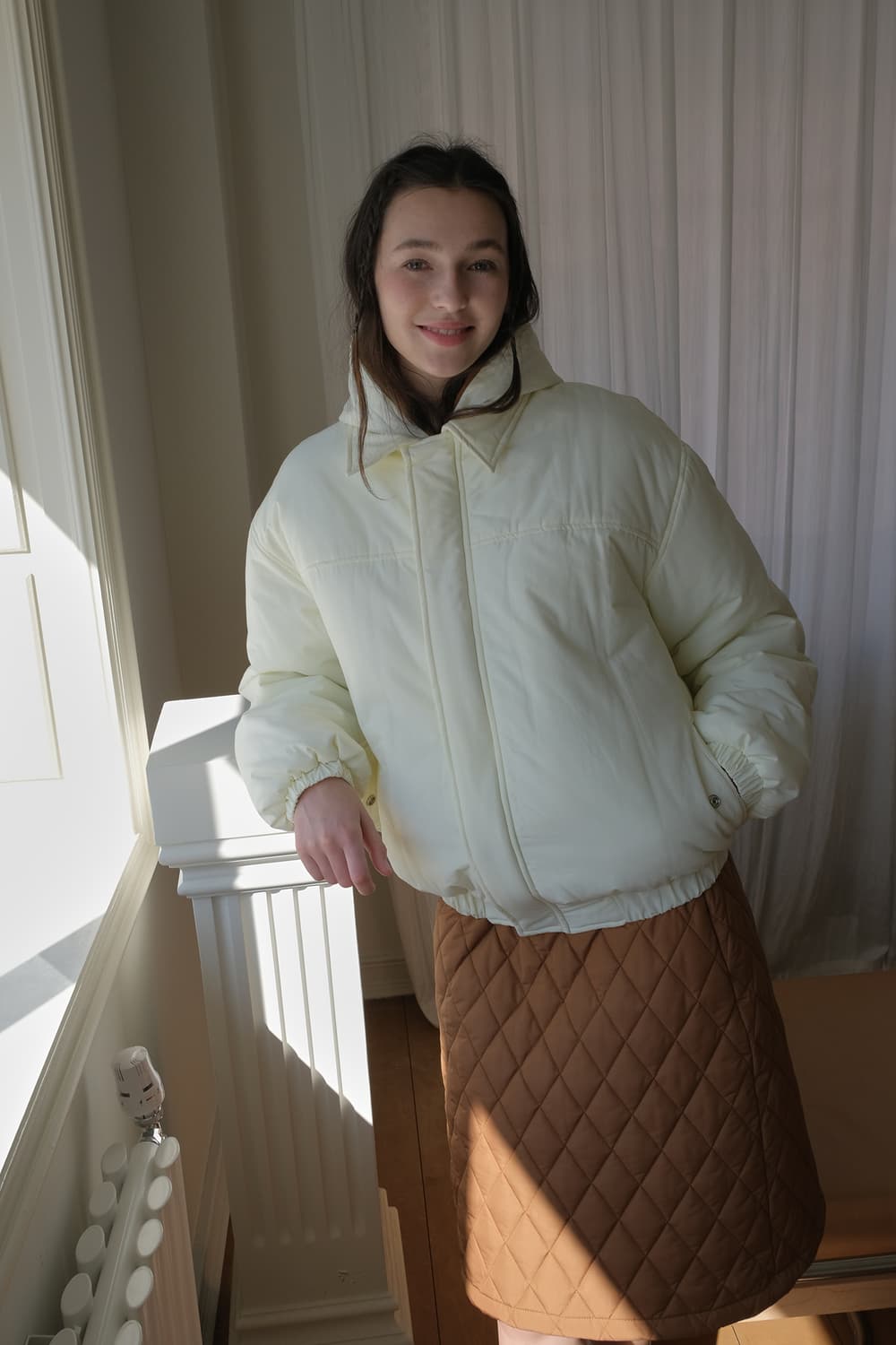 페스토 후디드 숏 점퍼 버터 상품이미지1