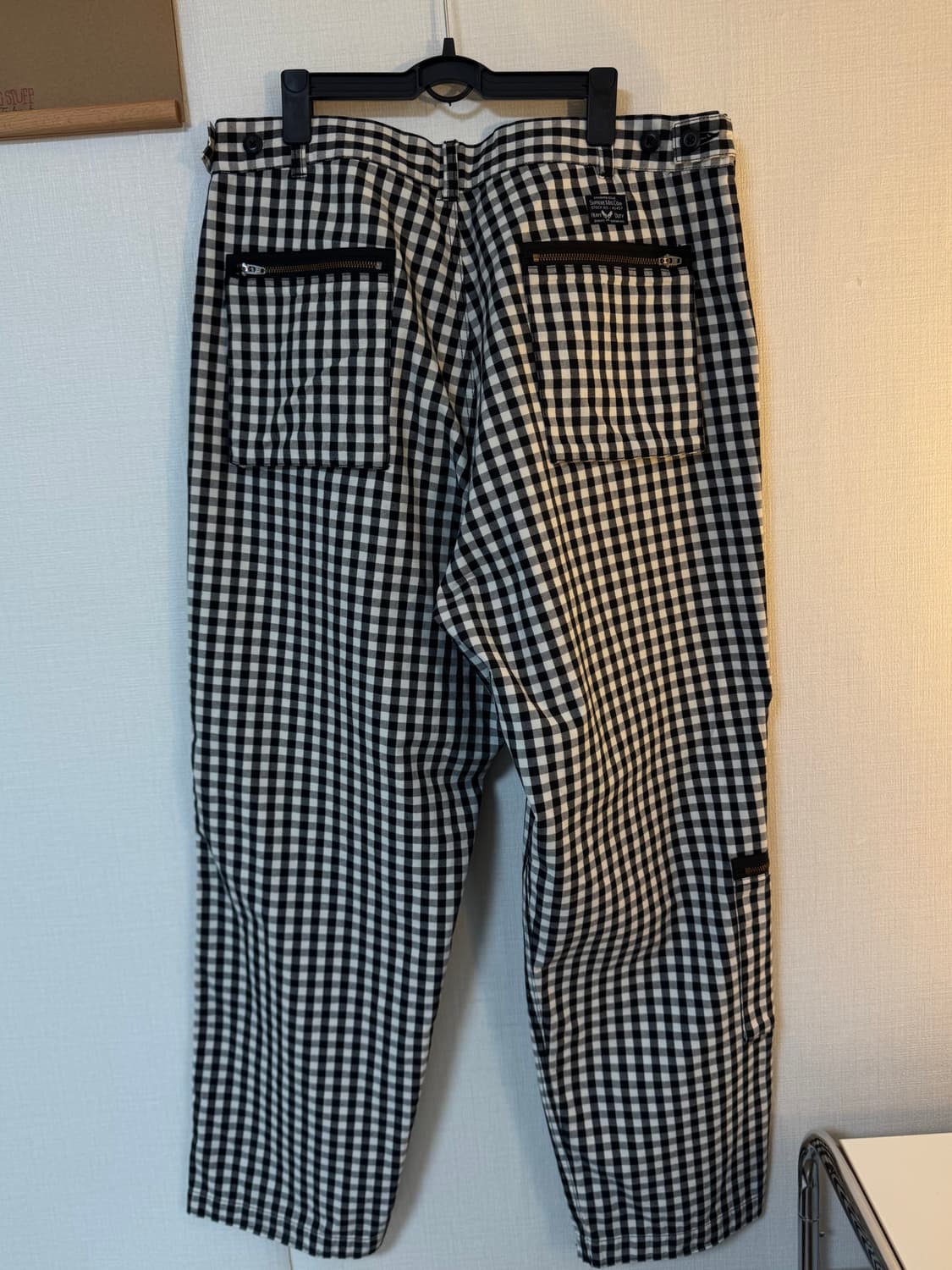 [36]슈프림 깅엄 플라이트 팬츠 블랙 - 23ss 상품이미지2