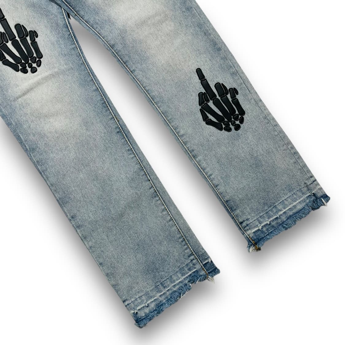 MNML Fxck you 스켈레톤 빈티지 데님 팬츠 상품이미지4