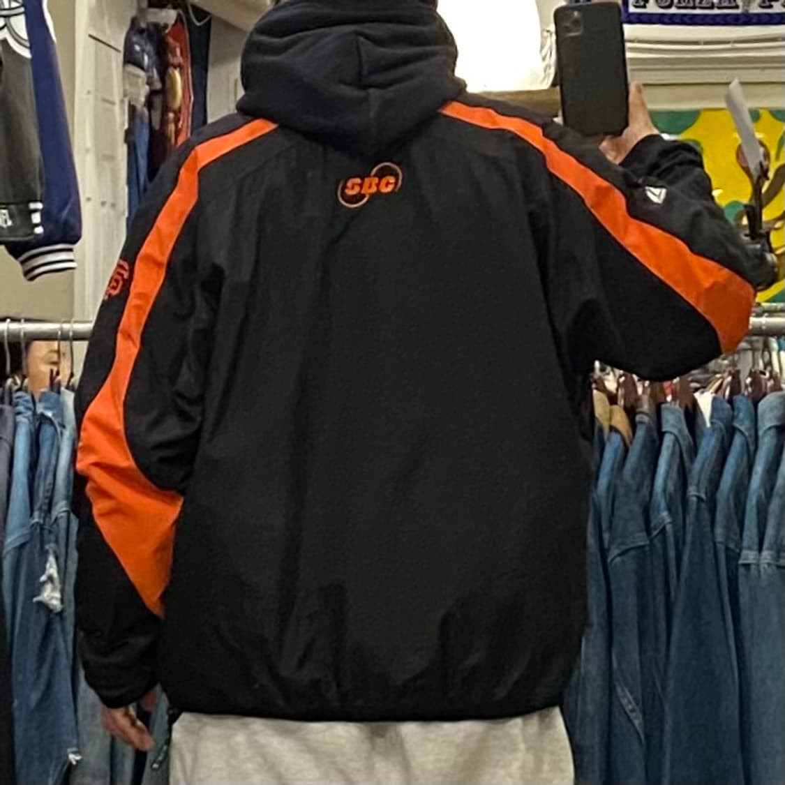 USA 마제스틱 샌프란시스코 선수용 아노락 바람막이 상품이미지5