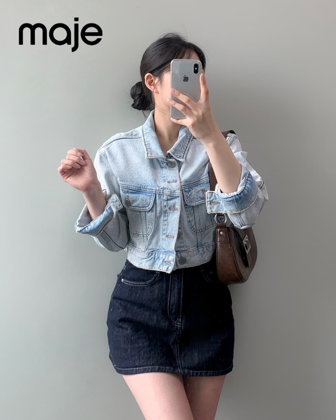 마쥬 데님 크롭 자켓 상품이미지2