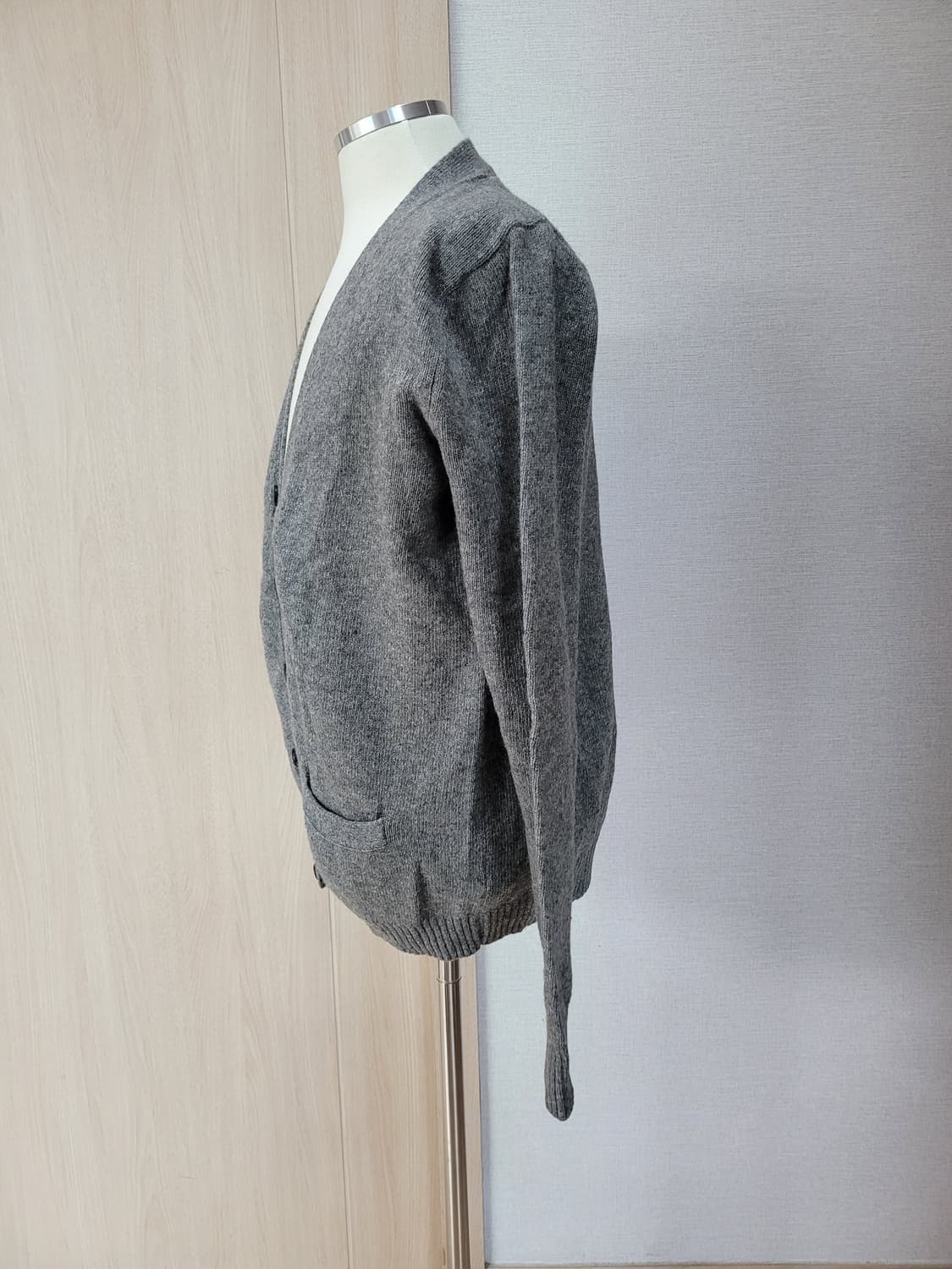 스파오 SPAO 남자 6버튼 울 가디건 100 그레이 상품이미지4