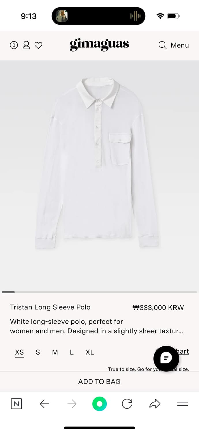 [gimaguas 기마구아스] Tristan 롱슬리브 폴로 셔츠 L 상품이미지5