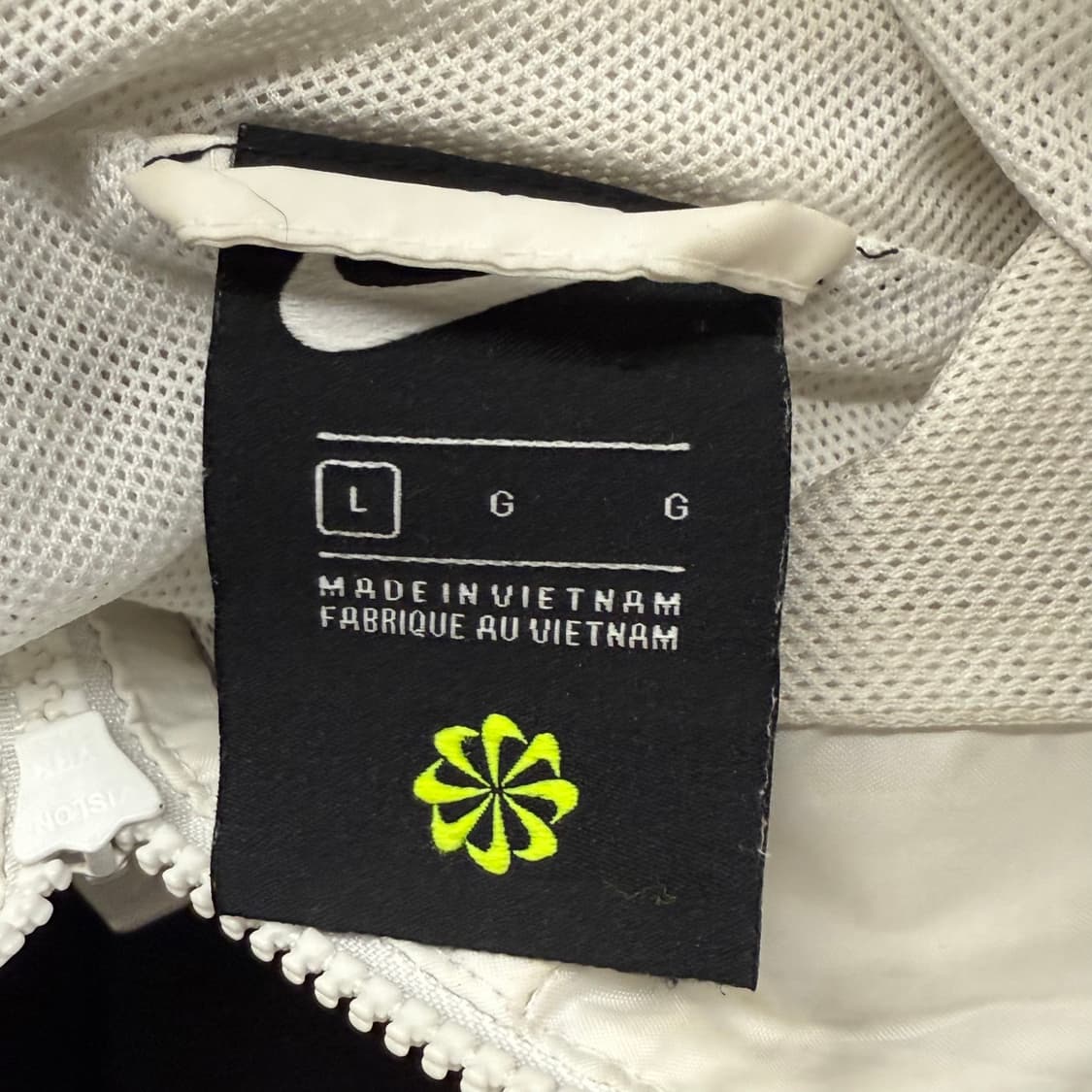 [정품/L] 나이키 바람막이 아이보리 회색 후드집업 b17 상품이미지5