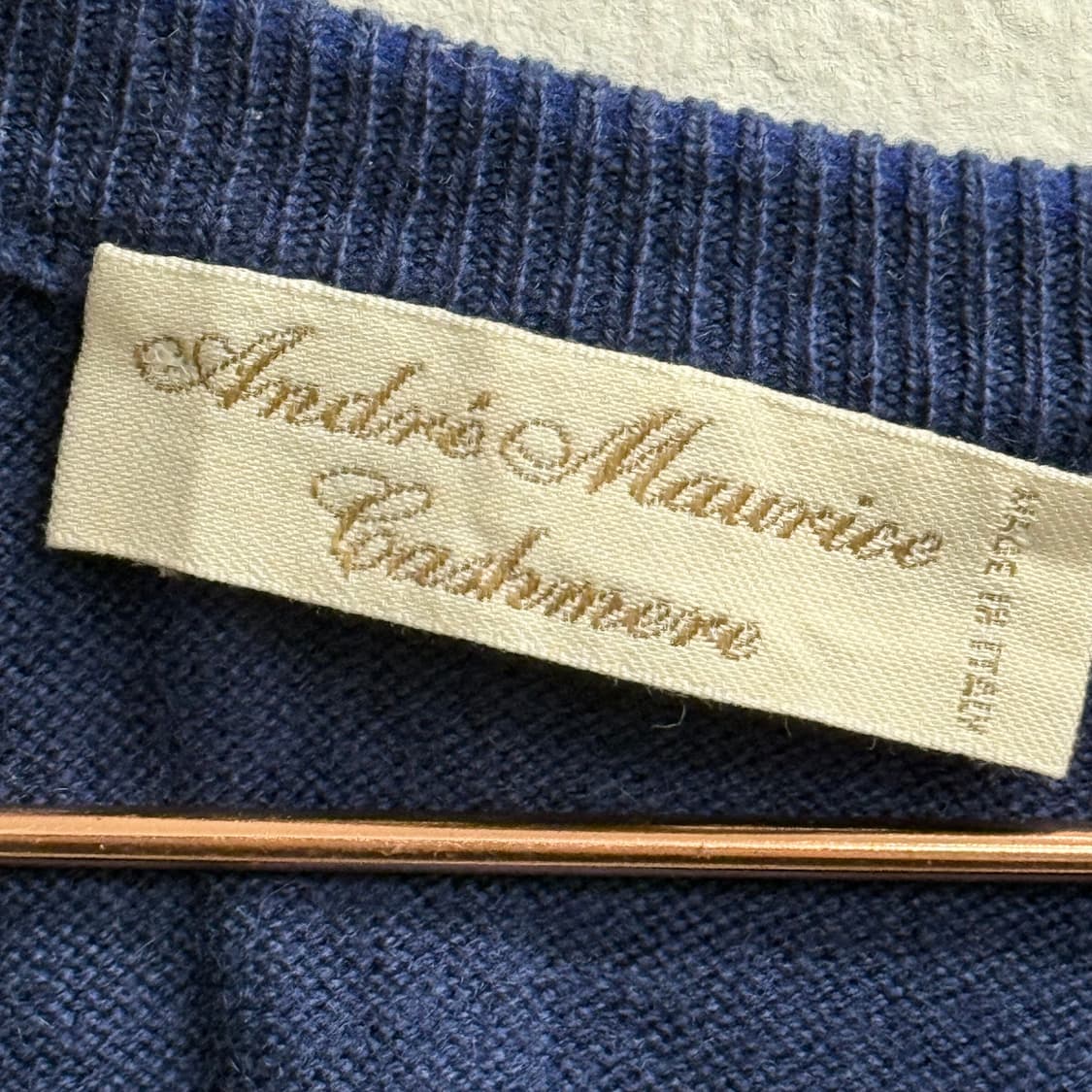 안드레모리스 100%캐시미어 니트 조끼 (M) 상품이미지2