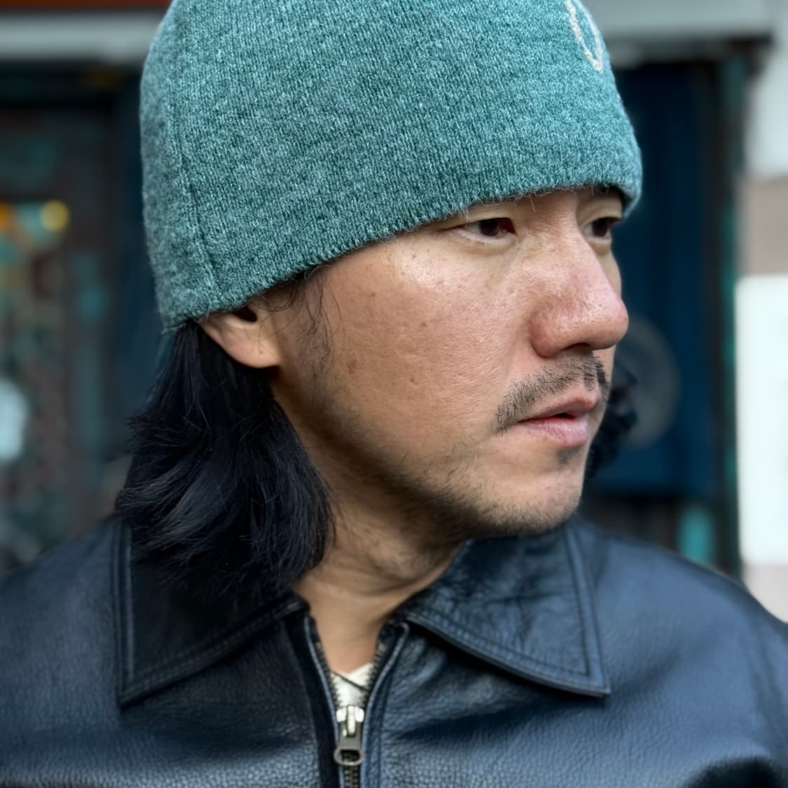 키앙크 알파카 울 블랜드 비니 [아쿠아블루/베이지] 상품이미지6