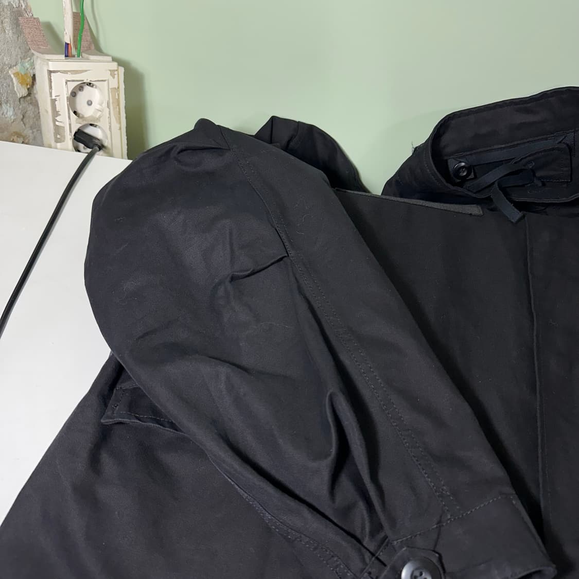 OS 라퍼지스토어 오버핏 블랙 M65 복각 피쉬테일 야상자켓 상품이미지4