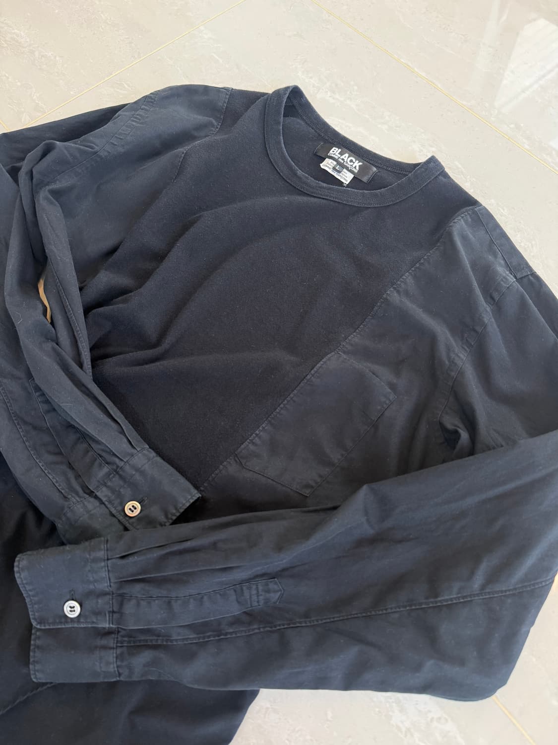 꼼데가르송 블랙 롱슬리브 상품이미지2