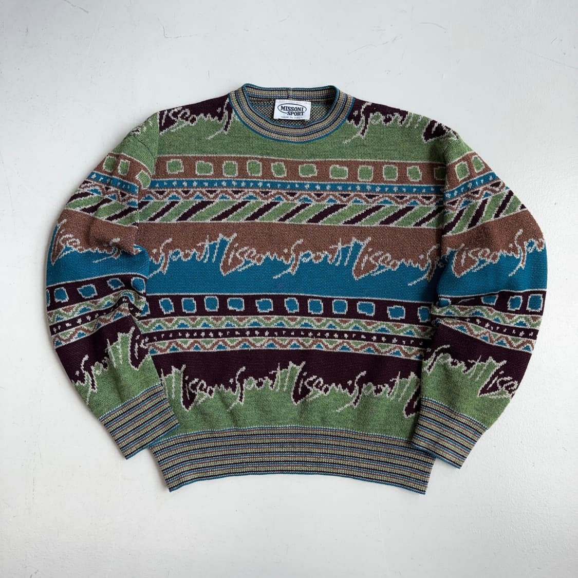 미쏘니 스포츠 멀티패턴 니트 상품이미지2