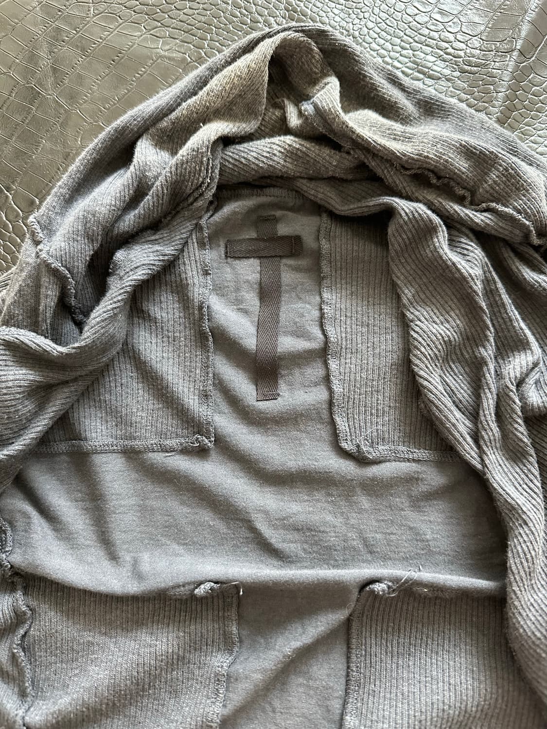 L.G.B archive mud washed cross cardigan 상품이미지5