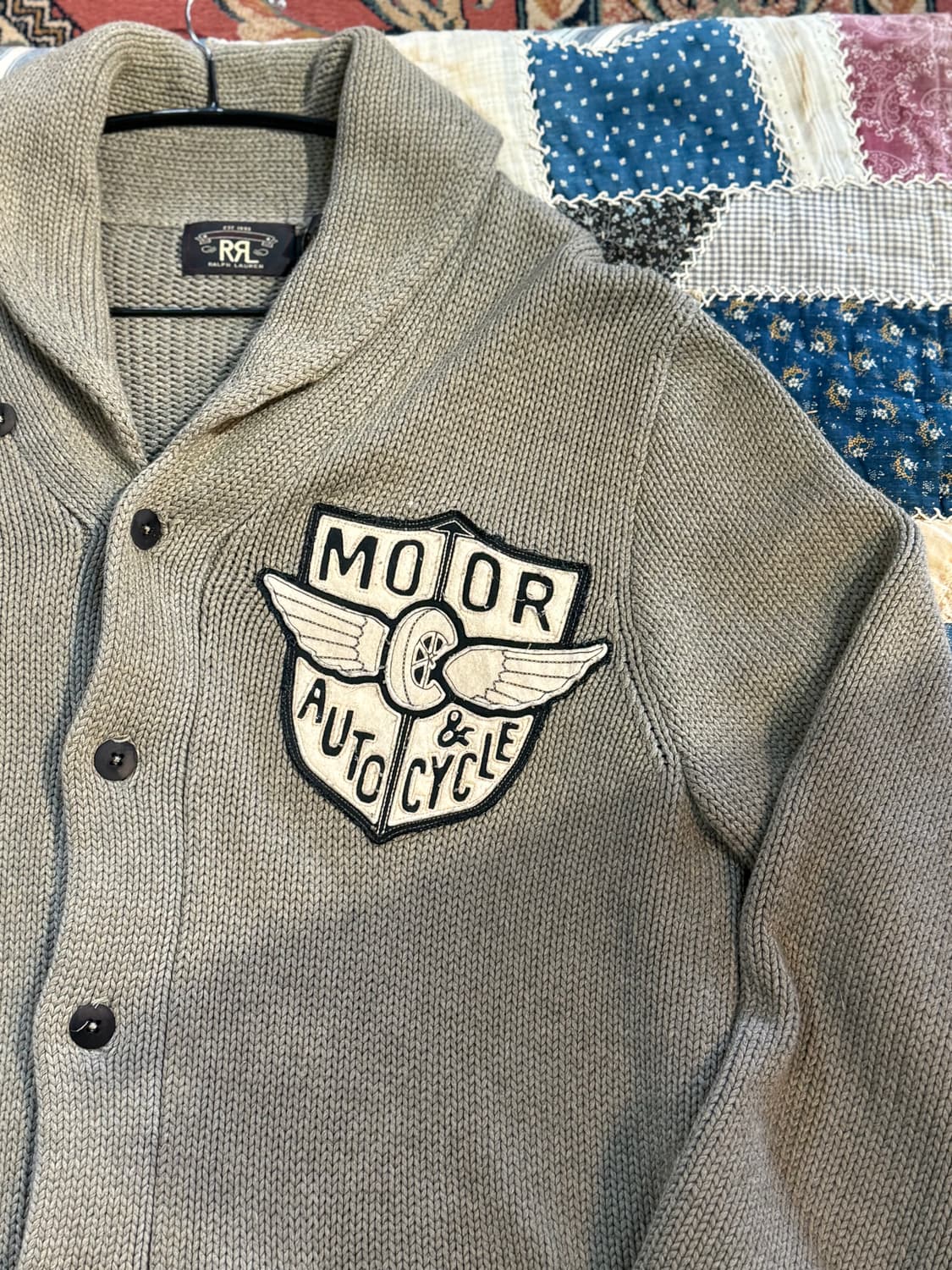 RRL Motor Auto Cycle Shawl Collar Cardig 상품이미지3