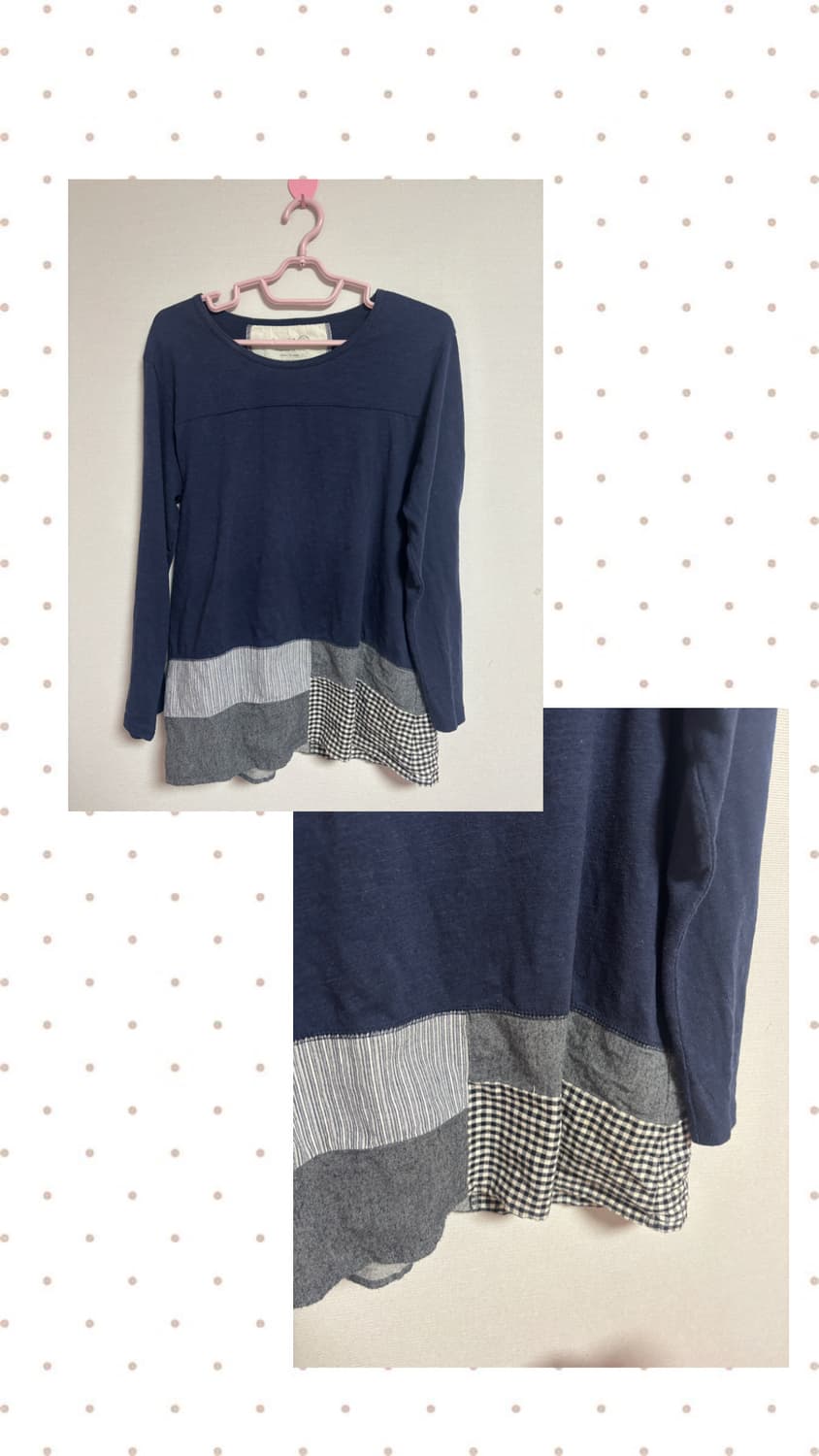 모리 패치 긴팔 티셔츠 롱슬리브 상품이미지1