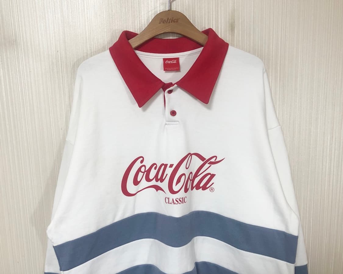 클래식 카라 코카콜라(Coca-Cola) 스웨트셔츠 2XL-3XL 상품이미지3