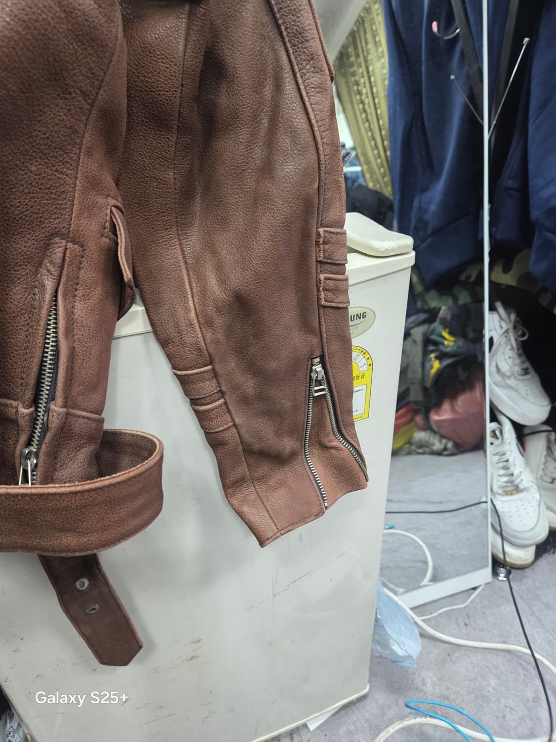 빈티디   브라운   가죽자켓 상품이미지4