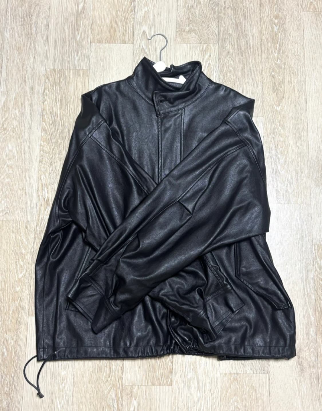 파르티멘토 블랙 레더자켓 상품이미지2