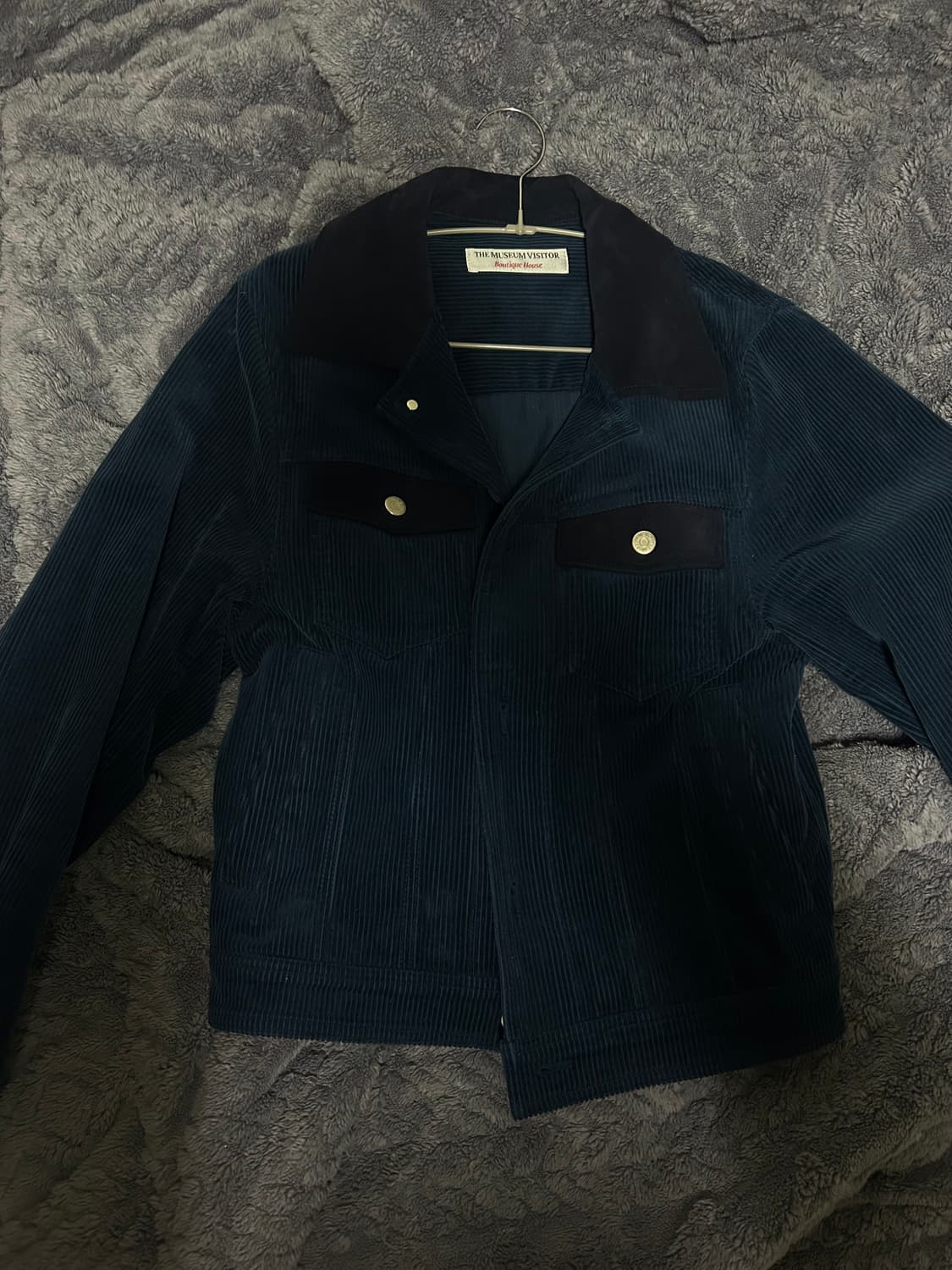 더뮤지엄비지터 네이비 트러커자켓 s 상품이미지4