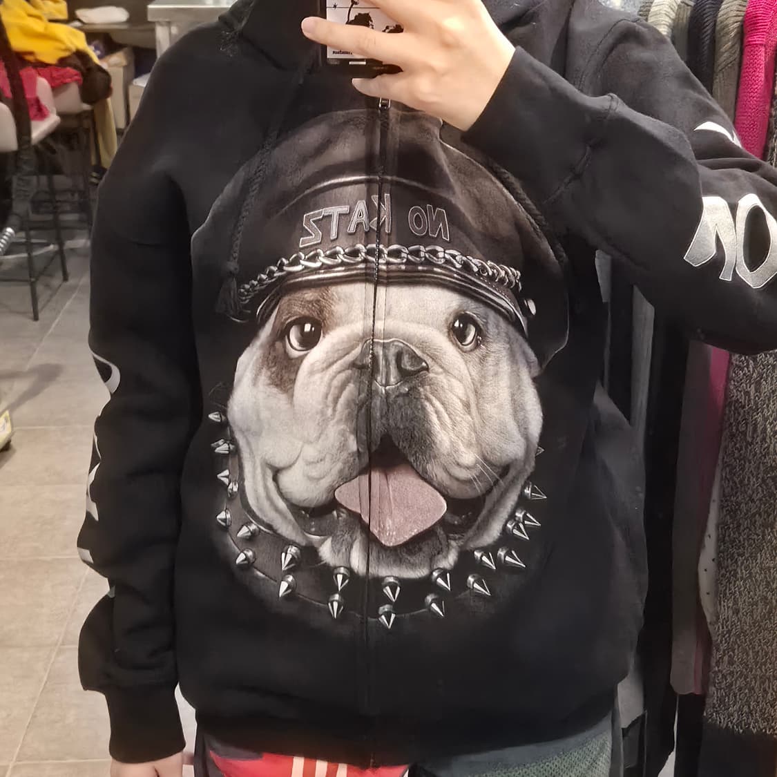 [NO.9] 락 이글 불독 기모 후드집업 상품이미지1