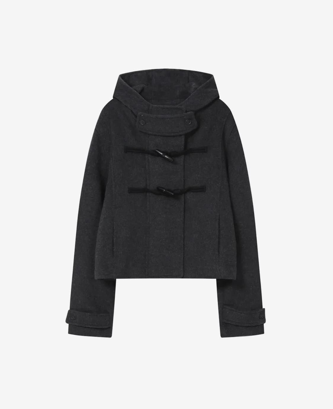 미세키서울 더플 후디 숏 코트 차콜 상품이미지1