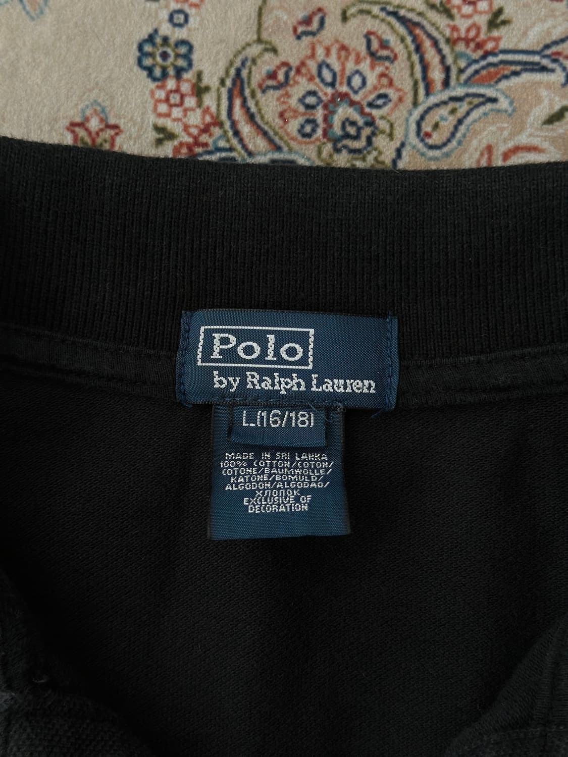 폴로 랄프로렌 블랙 멀티 빅포니 카라티  상품이미지7