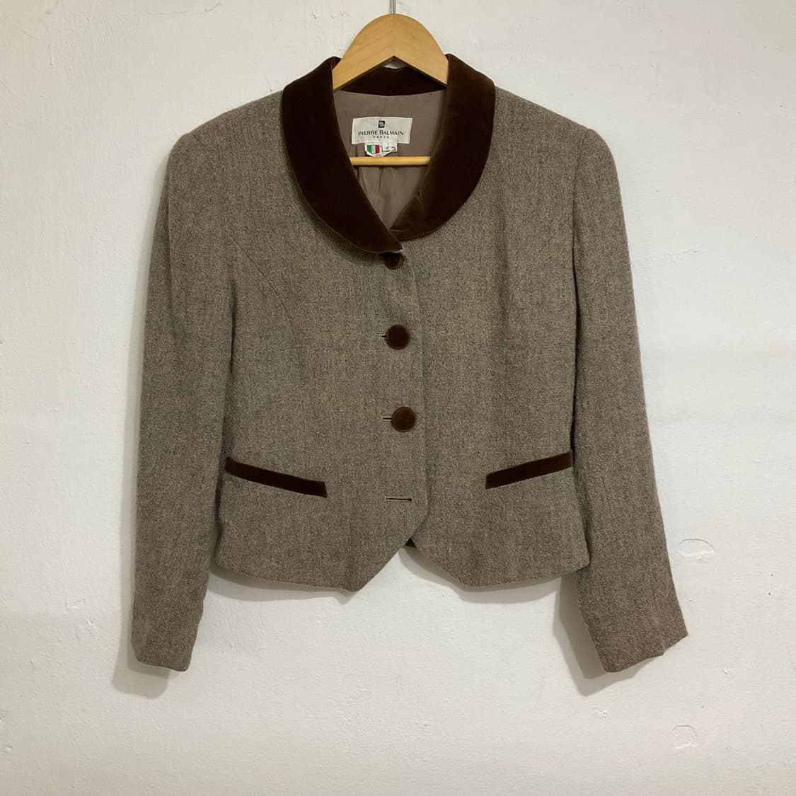 80’s 발망 트위드 자켓 상품이미지1