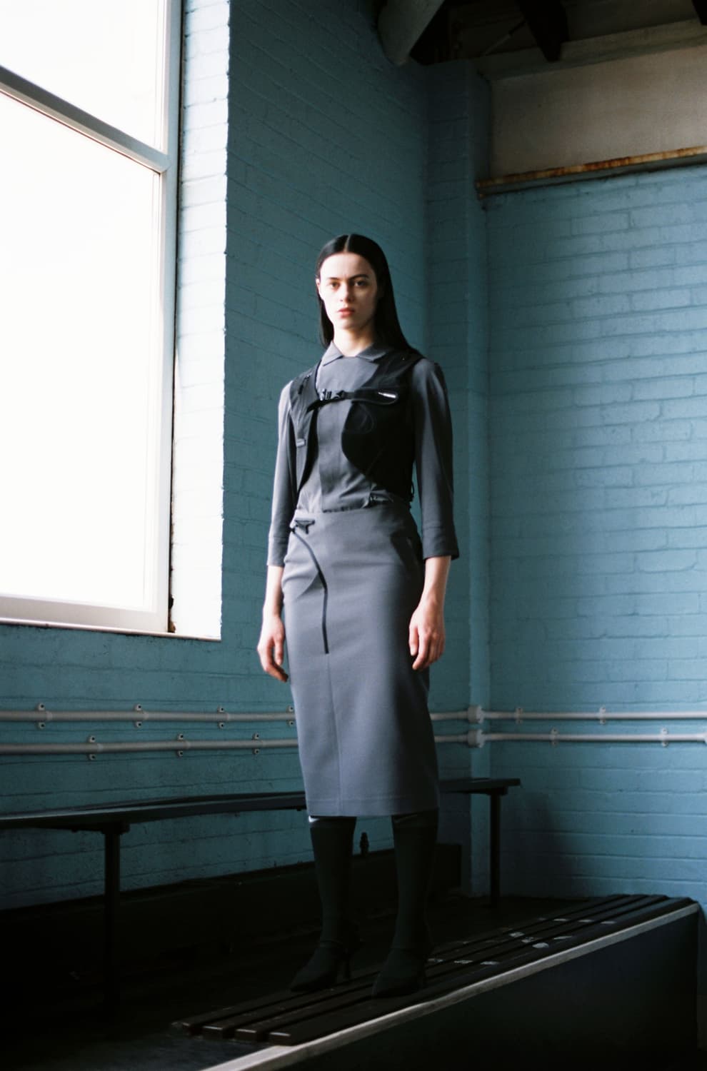 혜인서 펜슬 스커트 그레이 상품이미지2