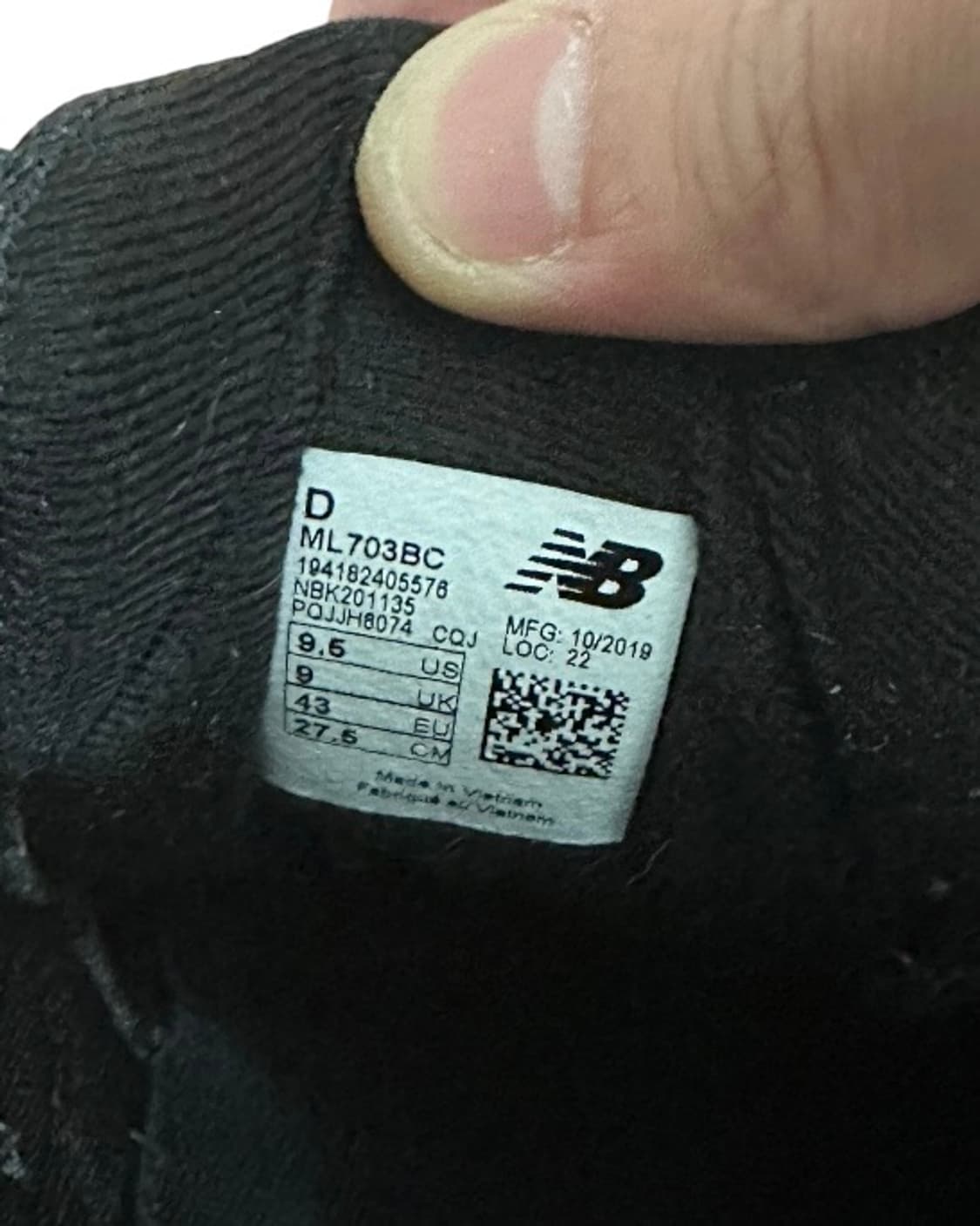 뉴발란스703 블랙 275size 상품이미지9