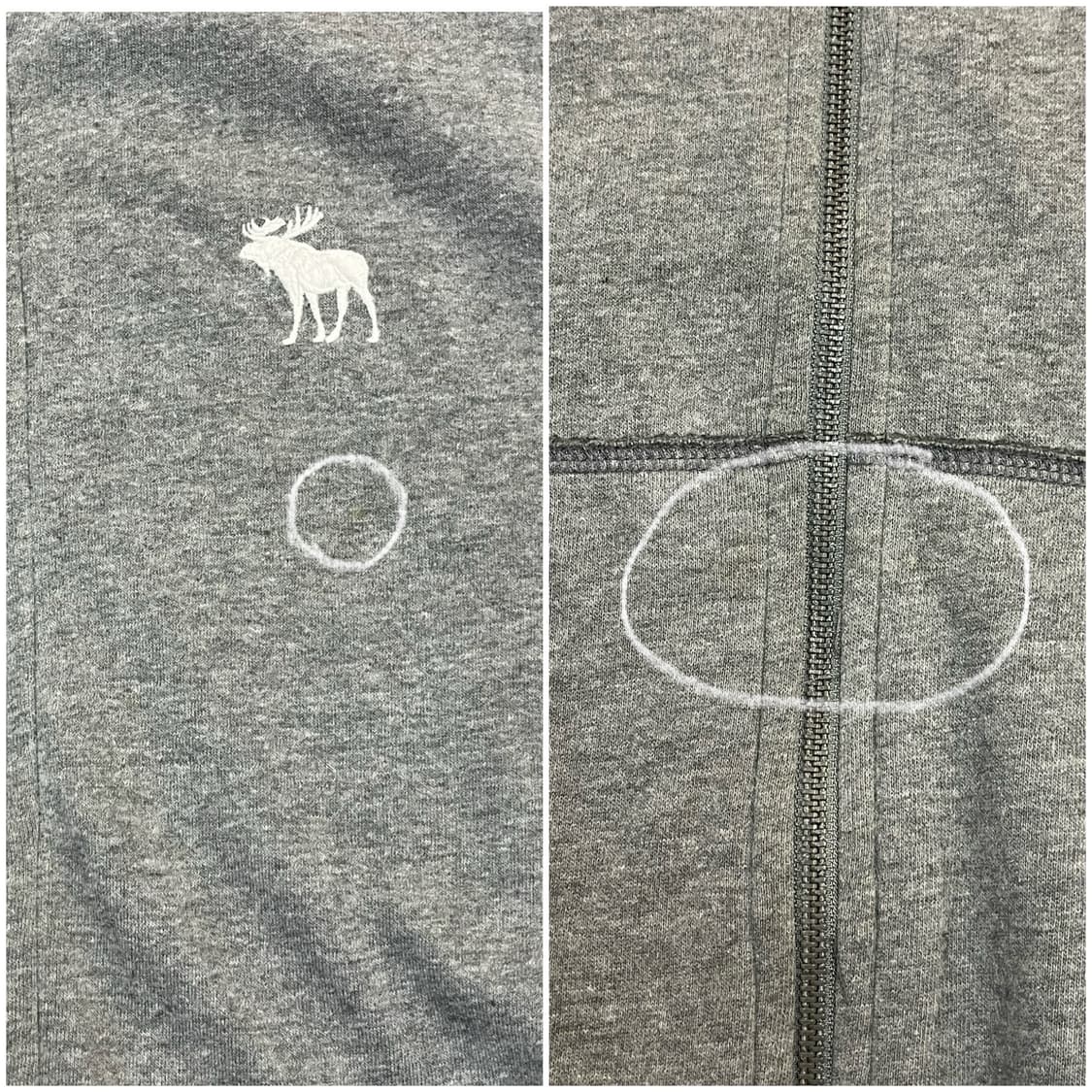 아베크롬비 후드집업 그레이 M #csz2487 상품이미지6