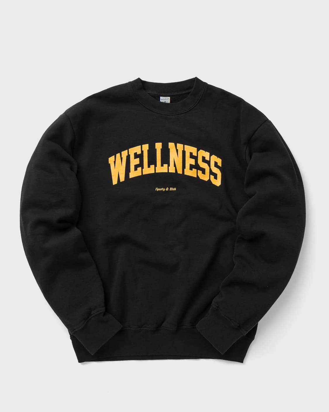 (정품/새상품) 스포티앤리치 공용 블랙 WELLNESS 로고 기모 맨투맨 상품이미지4