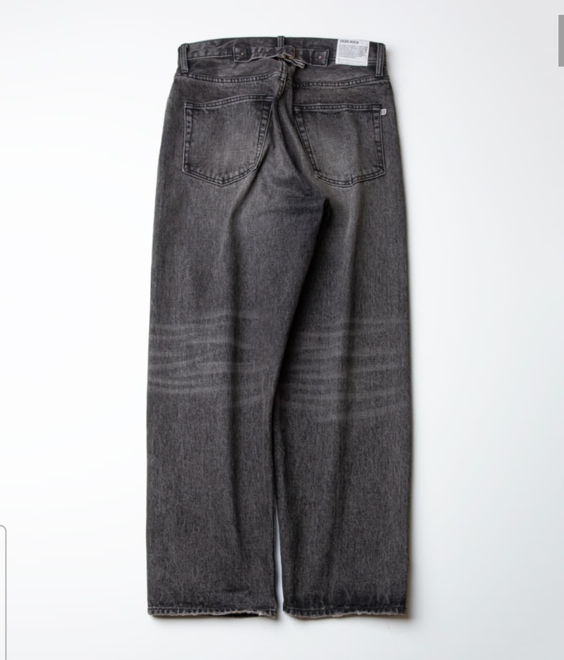 (2) 비헤비어 523L 셀비지 데님 워시드 블랙 상품이미지2