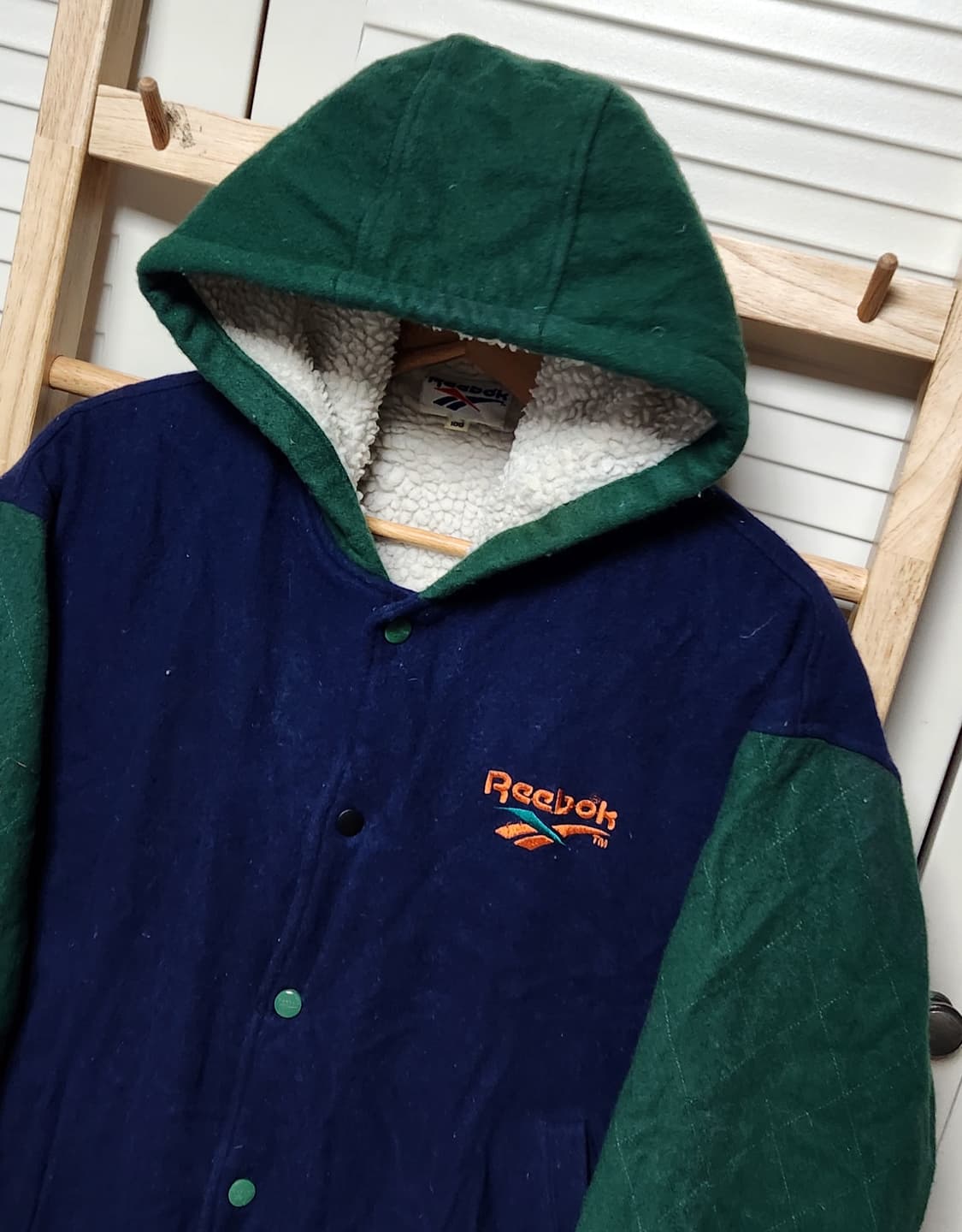 L 리복 빅로고 올드스쿨 90s 플러스 후리스 모직 자켓 상품이미지5