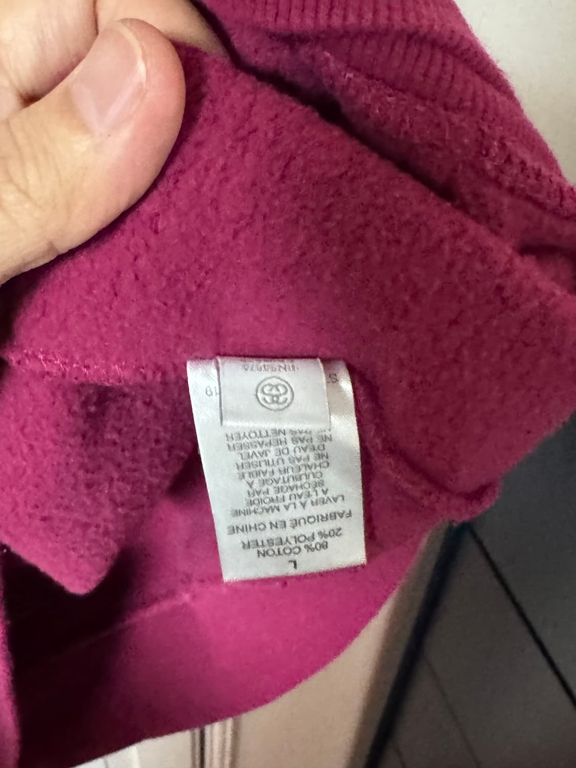 스투시 호놀롤루 스탁 후드 버건디 L 상품이미지5