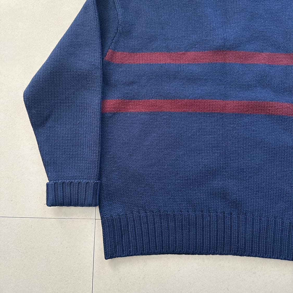 90s 빈티지 폴로 스포츠 울 100% 브이넥 스웨터 (105)  상품이미지10