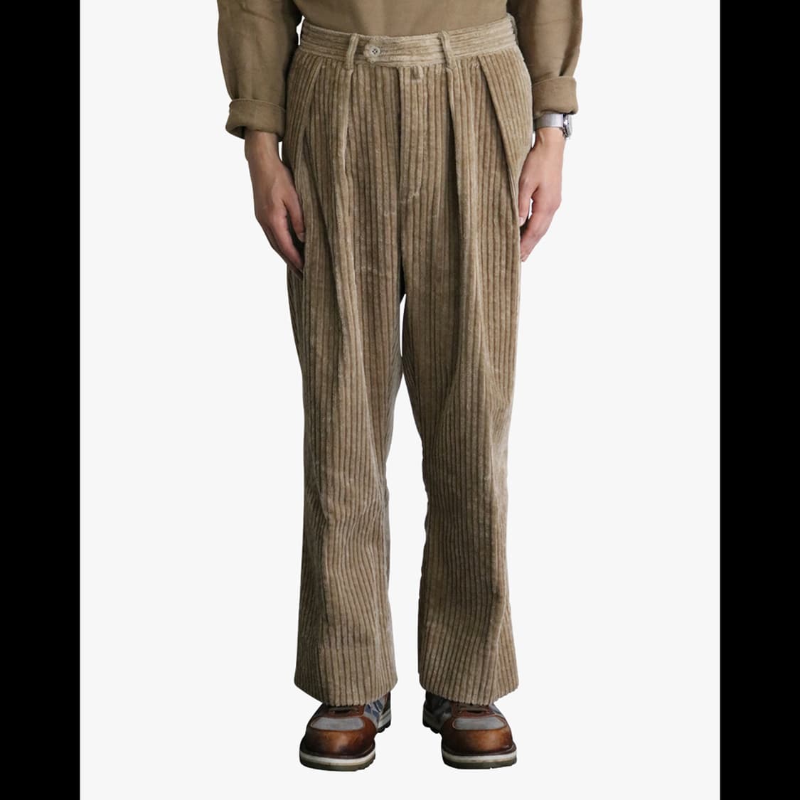 NEAT 니트 3W 코듀로이 와이드 팬츠 46사이즈 상품이미지2