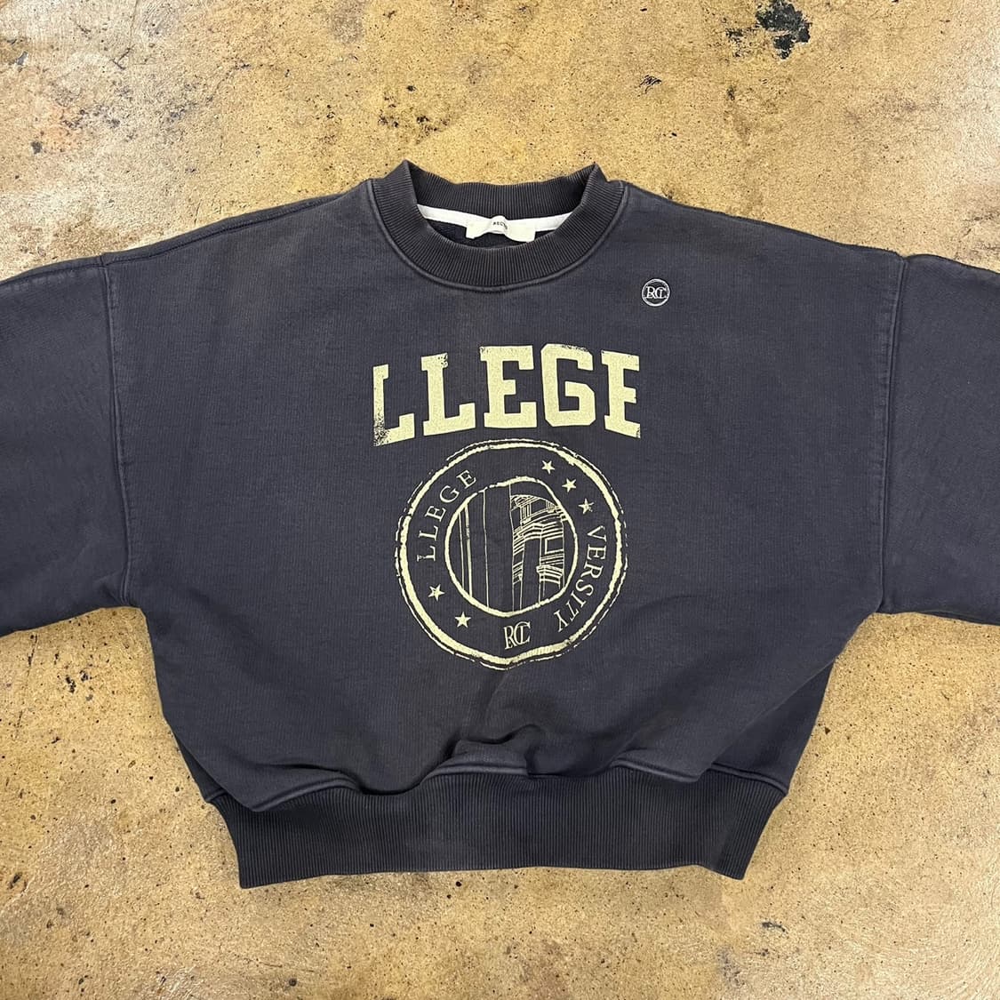 [정품] 렉토 크롭 맨투맨 티셔츠 b15 상품이미지3