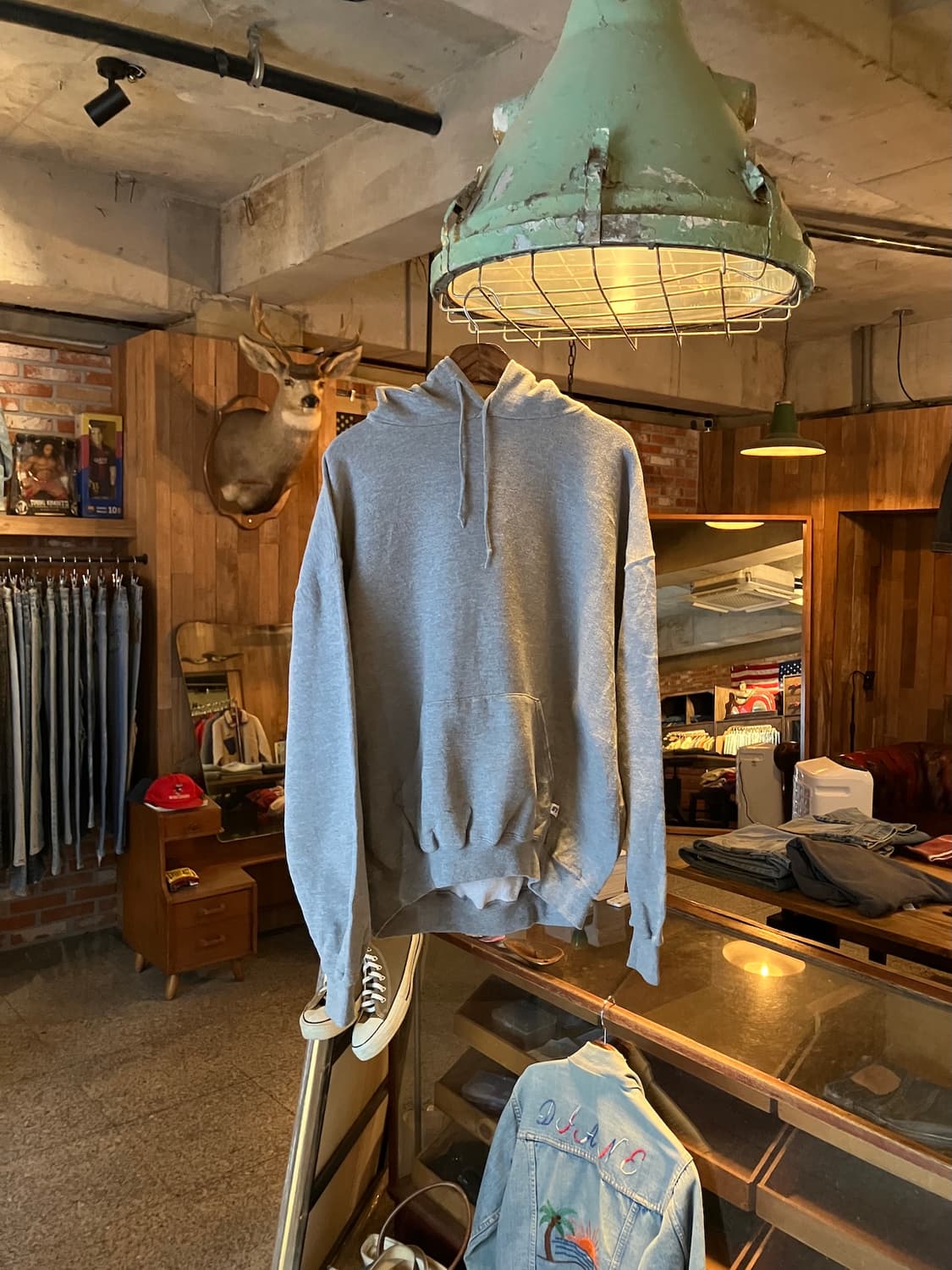 00s 빈티지 러셀 플레인 후드 스웻 셔츠 상품이미지1