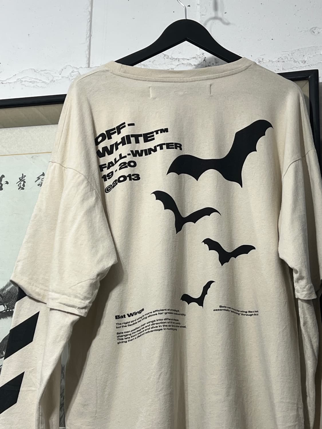 오프화이트 FW 19 Diag Bats Double Sleeve Tee 상품이미지7