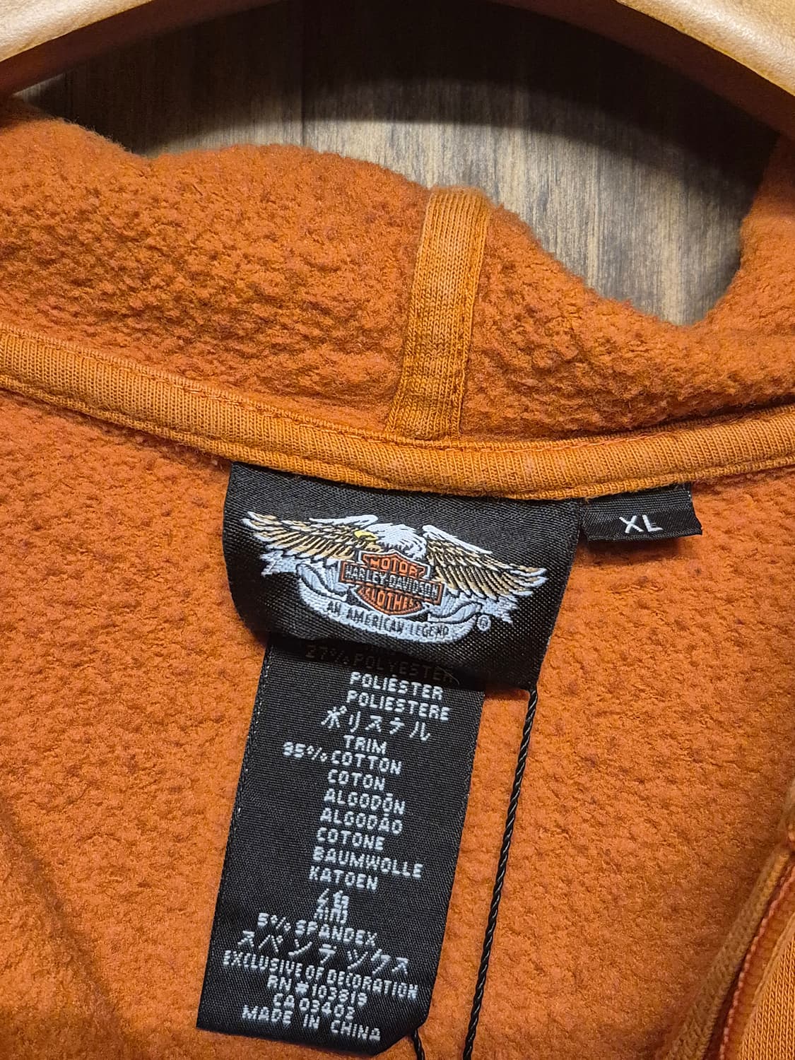 HARLEY DAVIDSON ORANGE HOODIE ZIPUP  상품이미지6