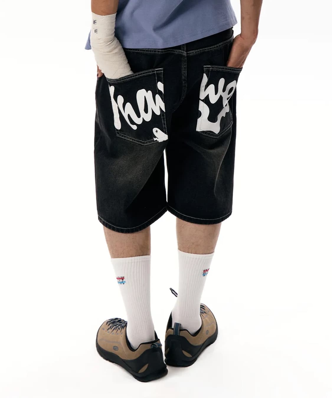 노우웨이브 스네이크 버뮤다 팬츠 블랙 M 상품이미지4